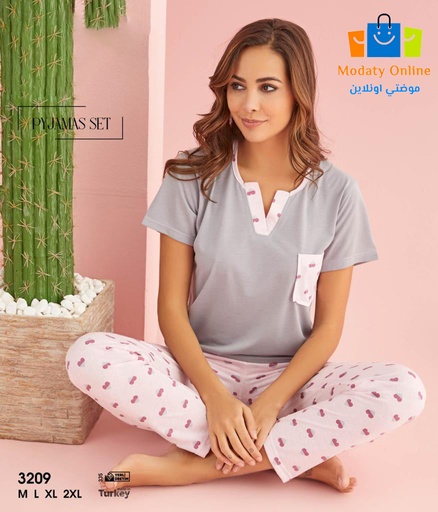 Pajamas Half Sleeves Woman Cotton