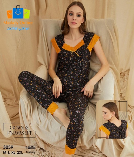 Pajamas Half Sleeves Woman Cotton